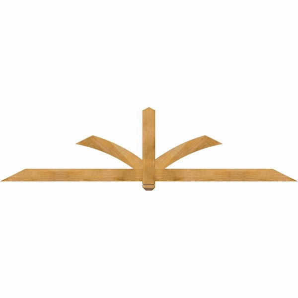 Ekena Millwork Redmond Rough Sawn Timber Gable Bracket, Western Red Cedar, 96"W x 24"H x 4"D x 4"F, 6/12 Pitch GBW096X24X0404RED00RWR - main